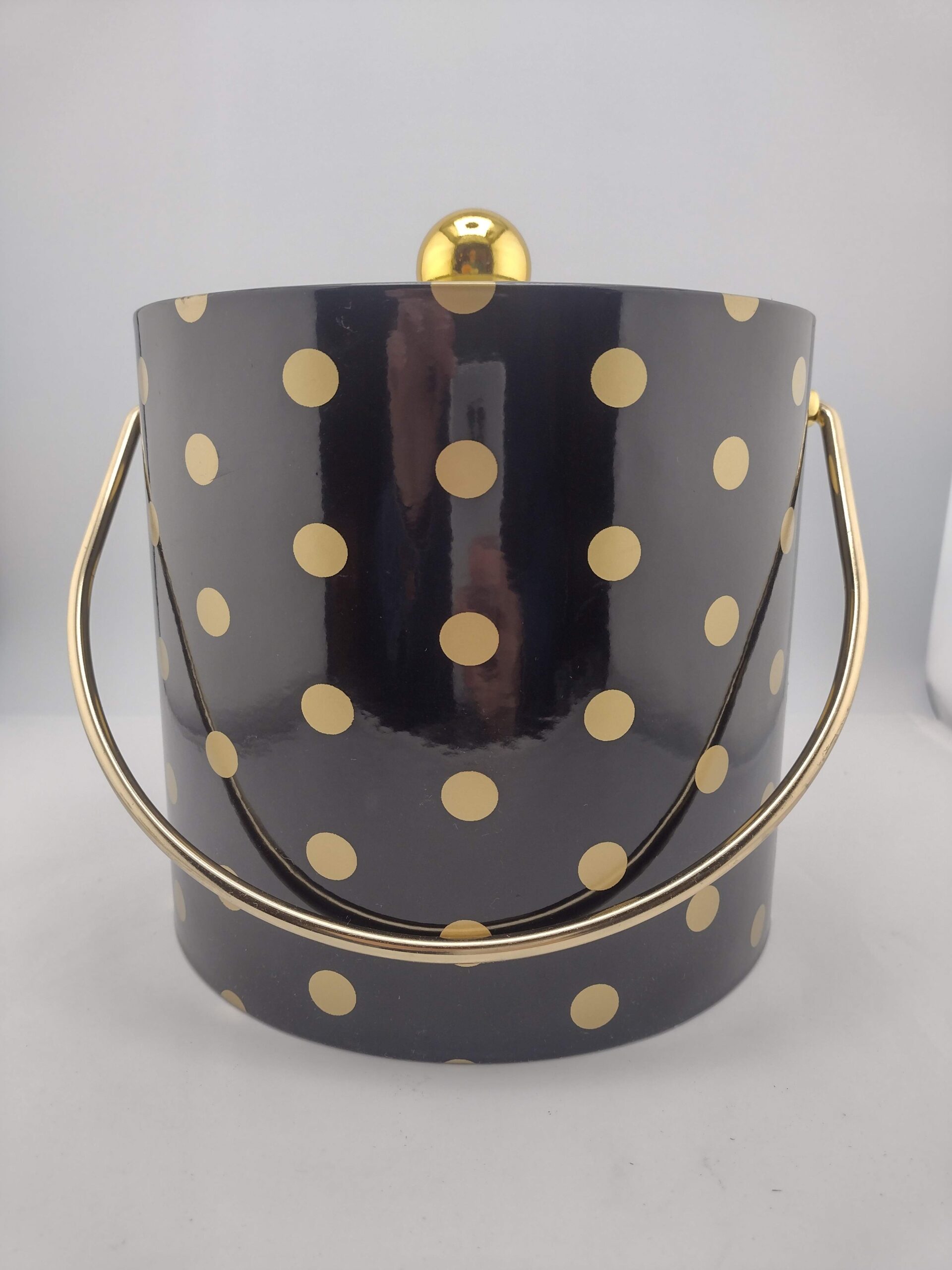 MR ICE BUCKET BLACK/GOLD POLKA DOT
