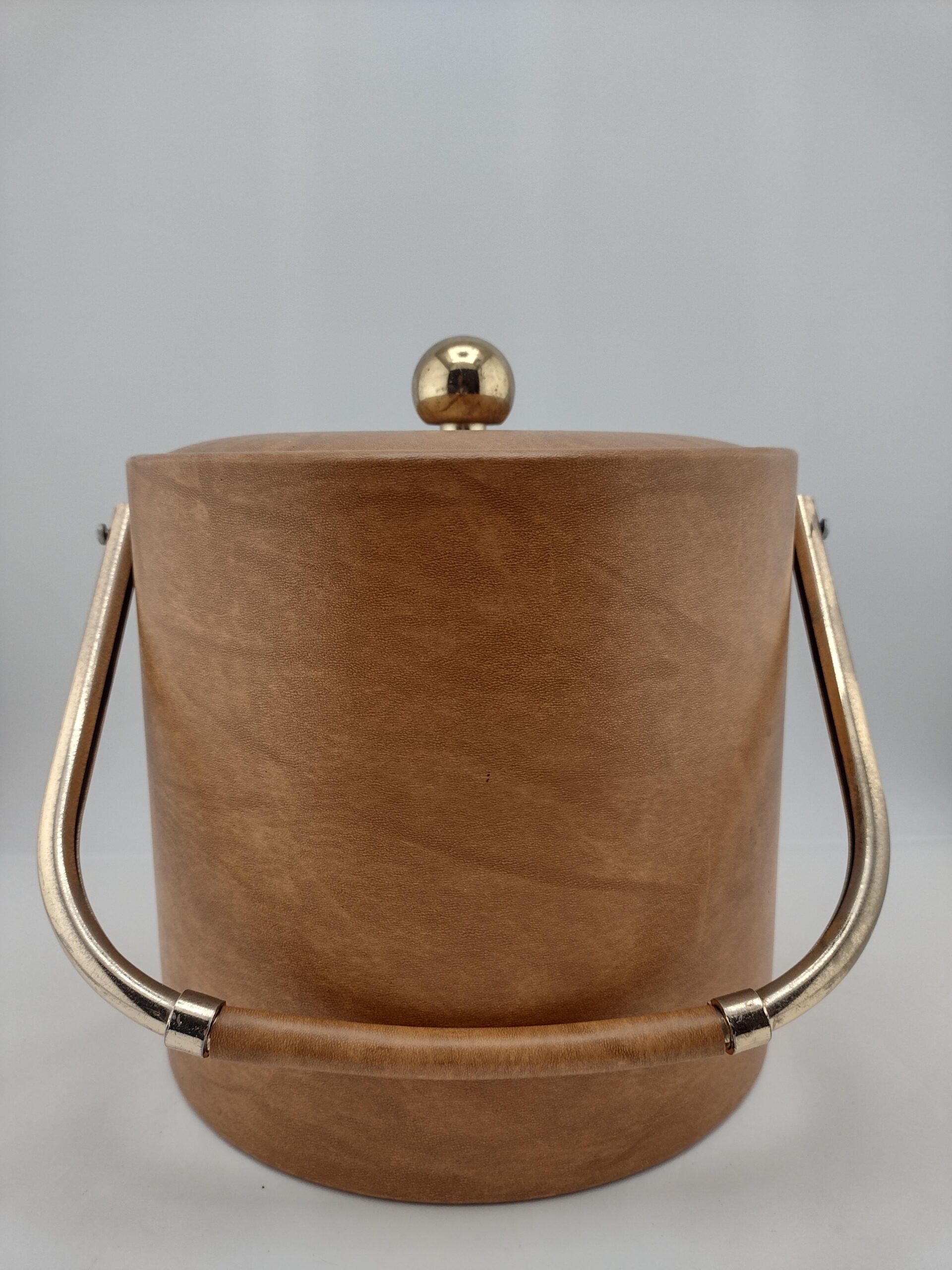 GEORGES BRIARD VINYL/GOLD ICE BUCKET