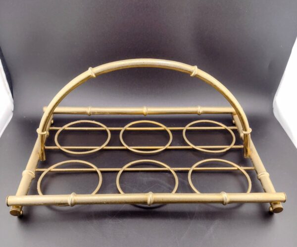 Culver Tortoise Shell Double Old Fashioned Glasses, Set of 6 with Rack - Image 4