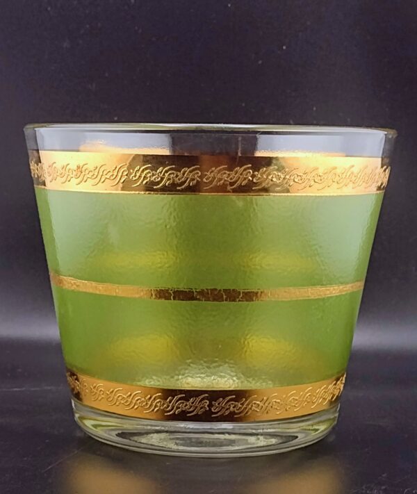 Starlyte Green & Gold High Ball Glasses, Set of 4 with Ice Bucket - Image 7