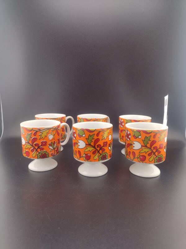 Holt Howard 1968 Skinny Orange Tea/Espresso cups 6 oz., Set of 6 - Image 4