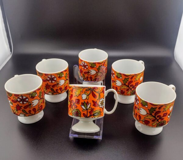 Holt Howard 1968 Skinny Orange Tea/Espresso cups 6 oz., Set of 6 - Image 2