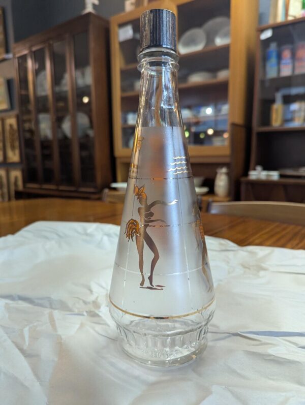 Vintage Orange and Gold Libbey Calypso Decanter - Image 4