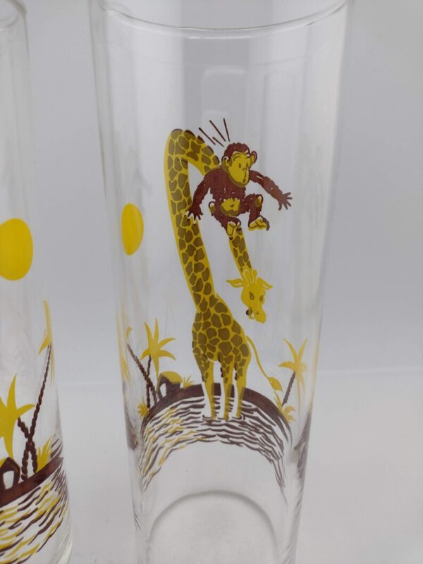Libbey Collins Monkey Giraffe Hiball Glass Set of 2 - Image 4