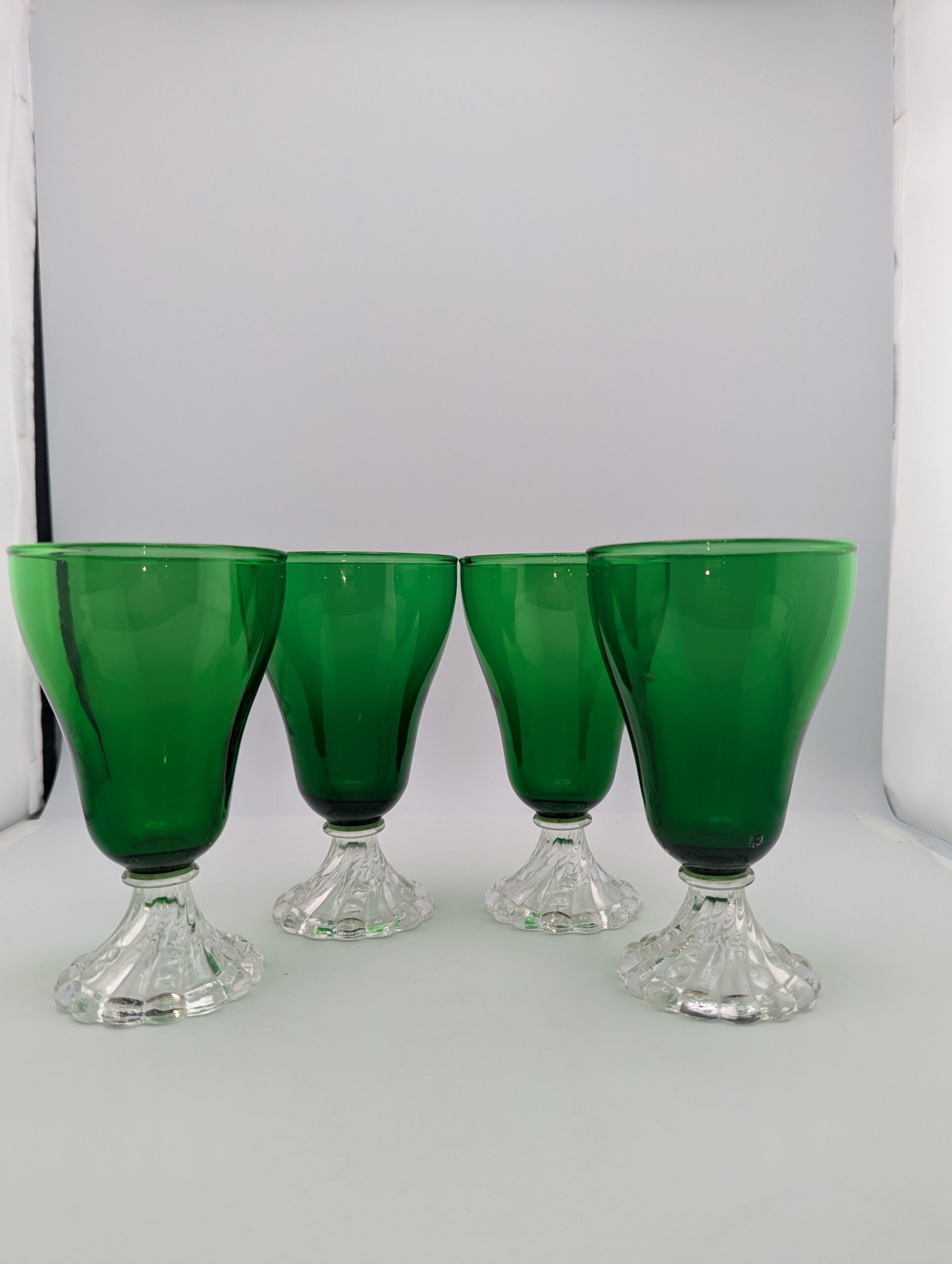 Anchor Hocking Emerald Burple Goblets Set of 4
