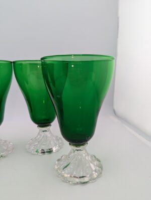 Anchor Hocking Emerald Burple Goblets Set of 4