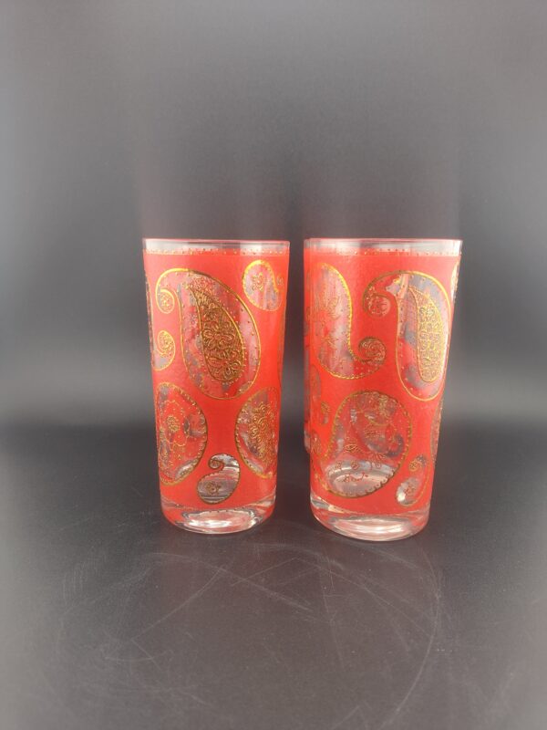 Culver Red Scroll High Ball, Set of 4 - Image 3