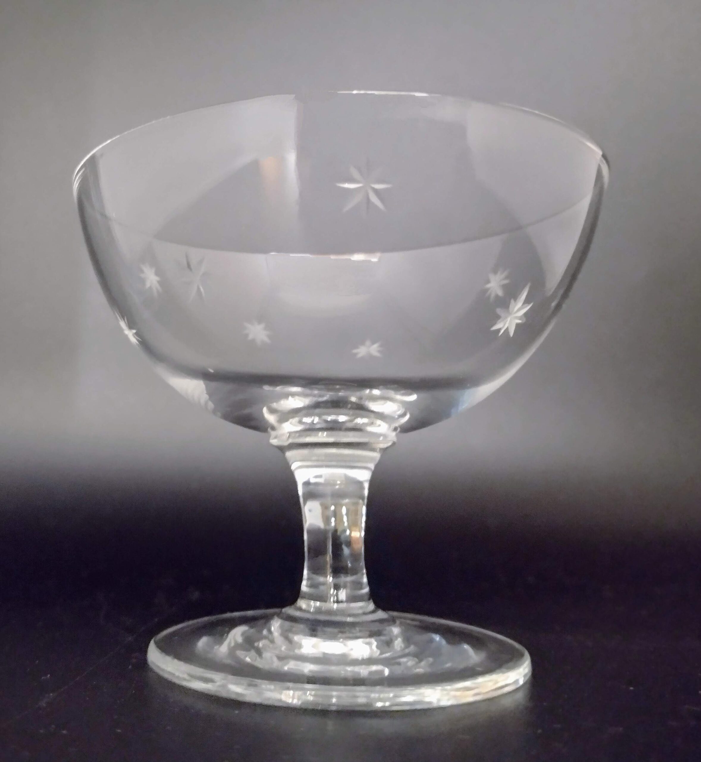 C. G. Quartz Crystal Stardust Coupe Short, Set of 6