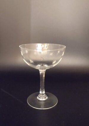 C. G. Quartz Crystal Stardust Coupe Tall, Set of 6