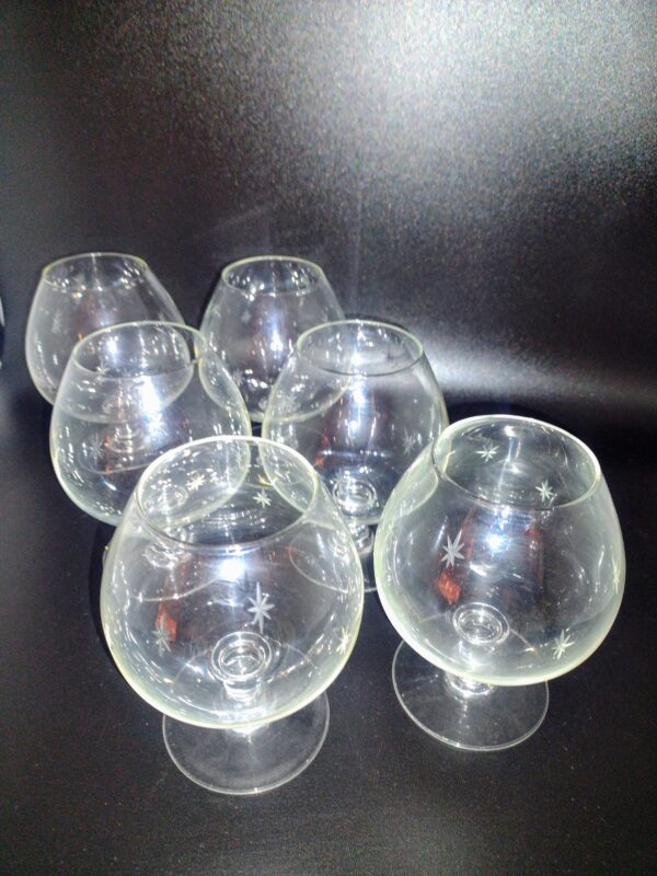 C. G. Quartz Crystal Stardust Brandy Snifter, Set of 6 - Image 4