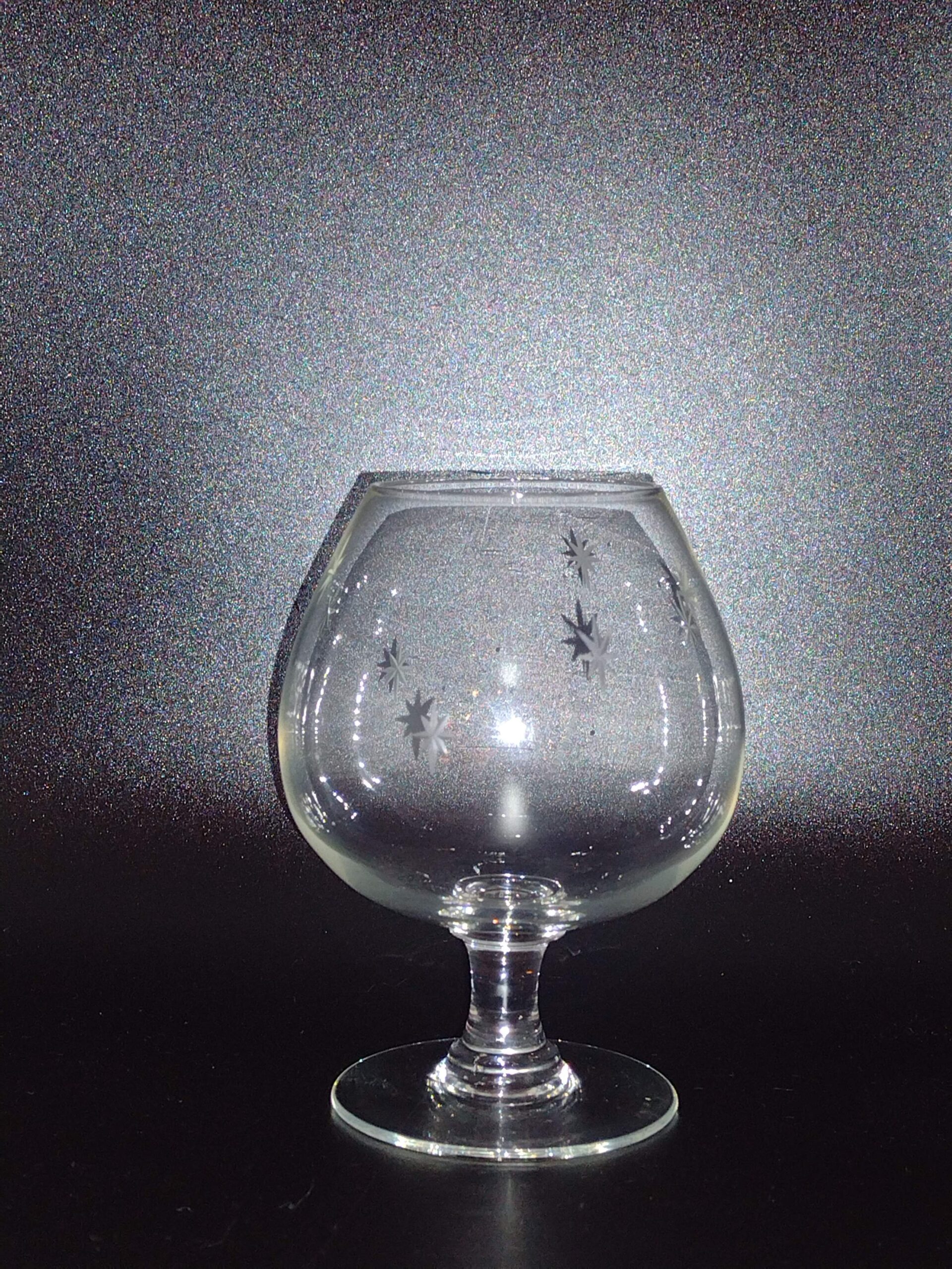 C. G. Quartz Crystal Stardust Brandy Snifter, Set of 6
